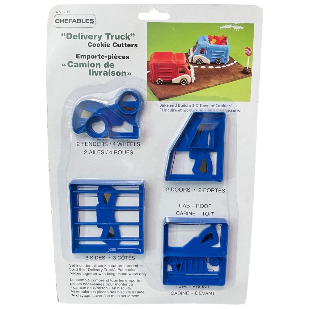 New Avon Chefables Delivery Truck Cookie Cutters - 3D Cookie Truck